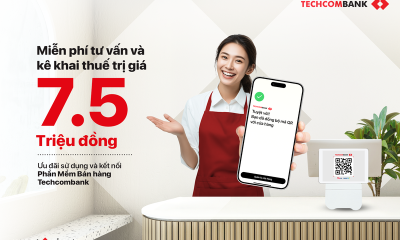 Techcombank đồng hành hộ kinh doanh thích ứng chính sách mới