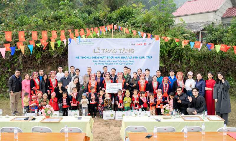 GreenYellow mang điện mặt trời thắp sáng điểm trường vùng cao Tuyên Quang