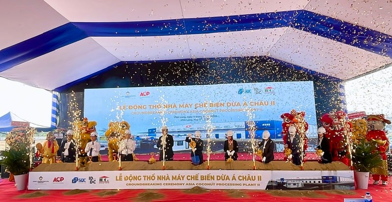 AIG động thổ nhà máy chế biến dừa gần 630 tỷ đồng tại Vĩnh Long
