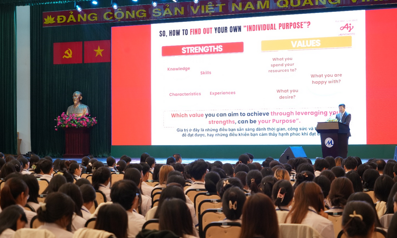Lãnh đạo Ajinomoto Việt Nam lan tỏa “mục đích tồn tại” với sinh viên