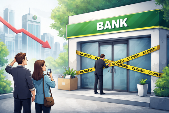 Hậu chuyển giao về Vietcombank, ngân hàng số này đóng cửa hàng loạt chi nhánh