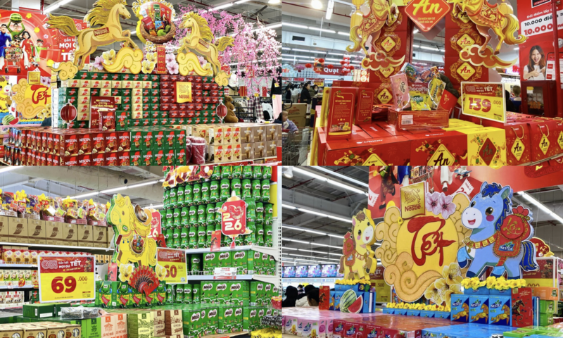 Không khí xuân phủ khắp siêu thị Hà Nội