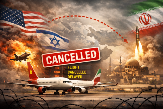 Hàng loạt chuyến bay Việt Nam – Trung Đông bị hủy: Hành khách được hỗ trợ thế nào?