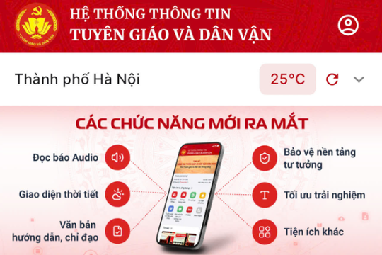 Ứng dụng Tuyên giáo và Dân vận: Kênh thông tin chính thống của Đảng trên không gian số