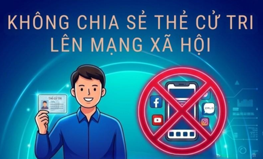 Cảnh báo nguy cơ lộ thông tin từ việc đăng thẻ cử tri lên mạng xã hội
