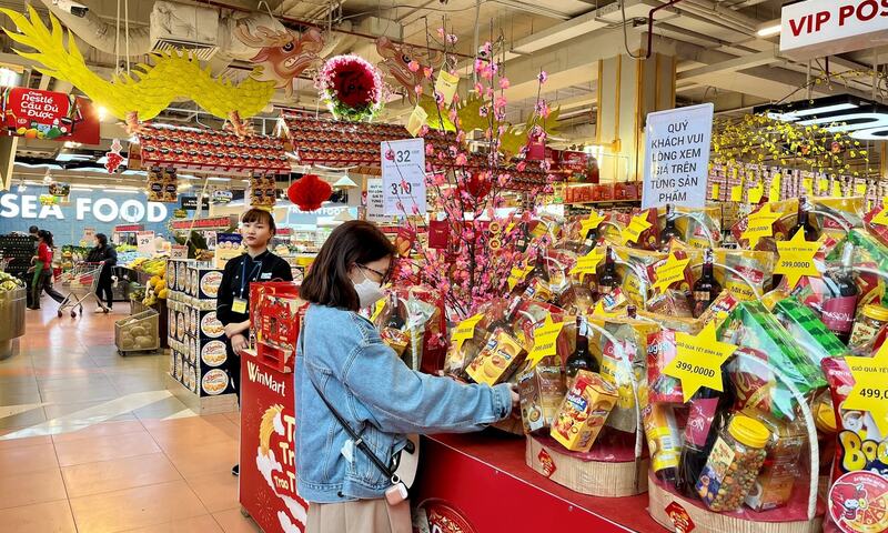 Thị trường giỏ quà Tết khởi động sớm