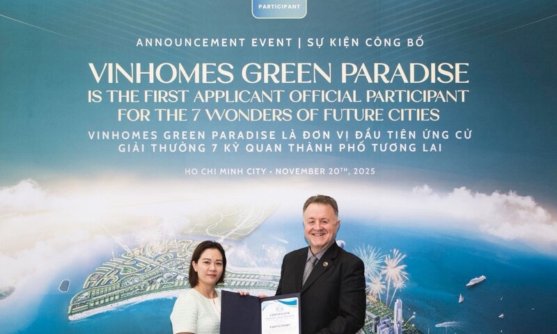 Vinhomes Green Paradise được công nhận là ứng viên đầu tiên của 7 kỳ quan đô thị tương lai