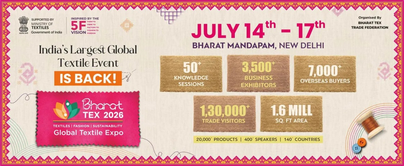 Bharat Tex 2026: Triển lãm Dệt may quốc tế sẽ diễn ra vào tháng 7