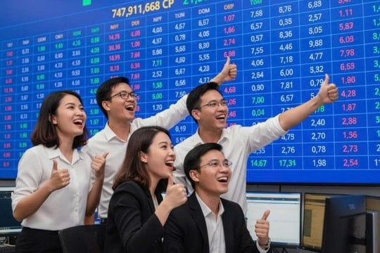 Một họ cổ phiếu dắt tay nhau đi lên trong ngày thị trường chứng khoán giao dịch ảm đạm