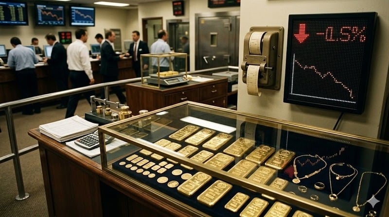 Giá vàng thế giới bất ngờ giảm mạnh