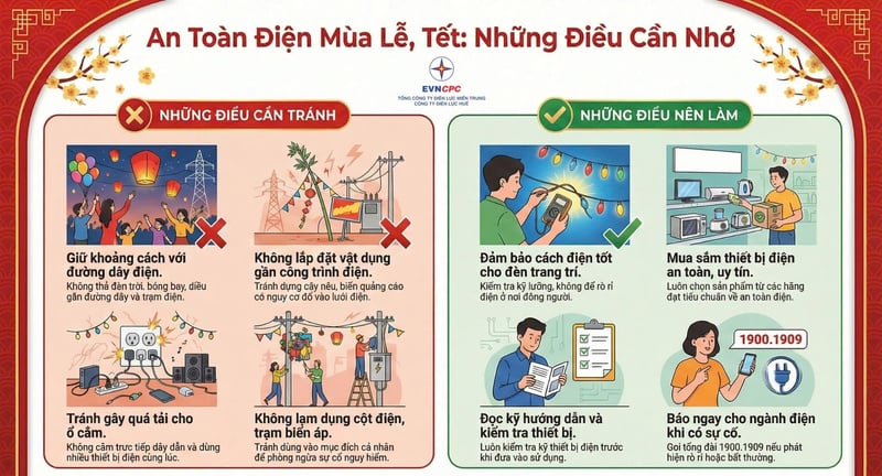 Điện lực Huế: Đảm bảo cung ứng và khuyến cáo sử dụng điện dịp lễ, Tết