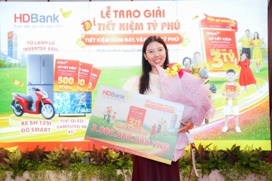 HDBank trao giải “Tiết kiệm Tỷ phú”: Nhân bội niềm vui từ những giá trị tích lũy