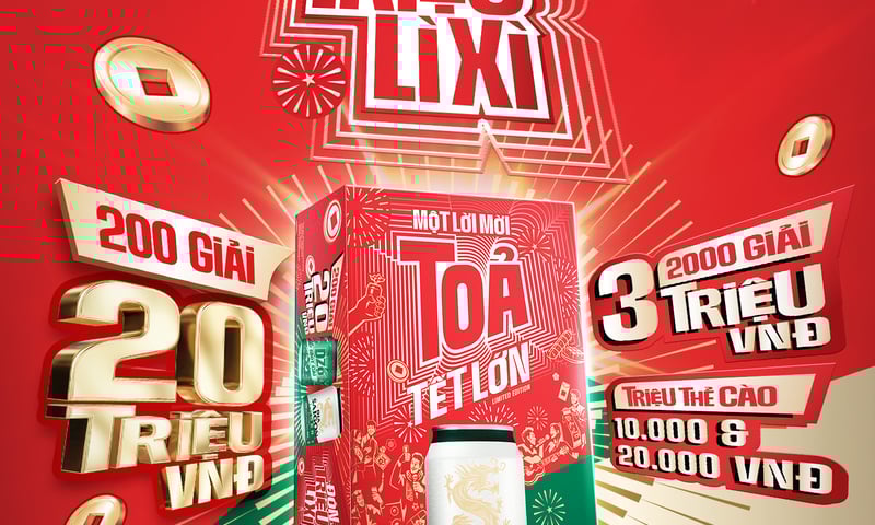 Bia Saigon bất ngờ tung hàng triệu 'lì xì' cho người dùng: Tỏa Tết lớn chính là đây!