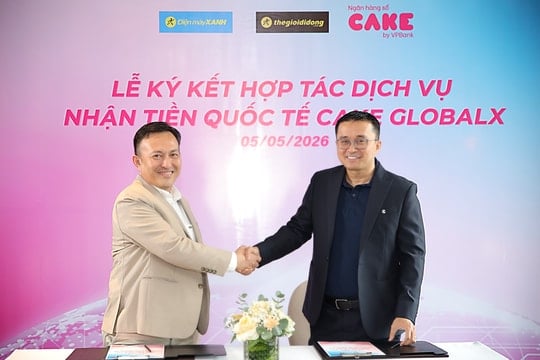 Cake hợp tác Điện Máy Xanh mở rộng dịch vụ nhận tiền quốc tế tại cửa hàng Thế Giới Di Động và Điện Máy Xanh